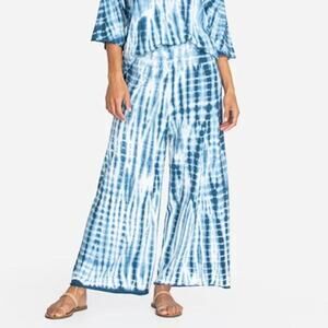 Johnny Was Calme Tie Dye Wide Leg Pant Blue Size M